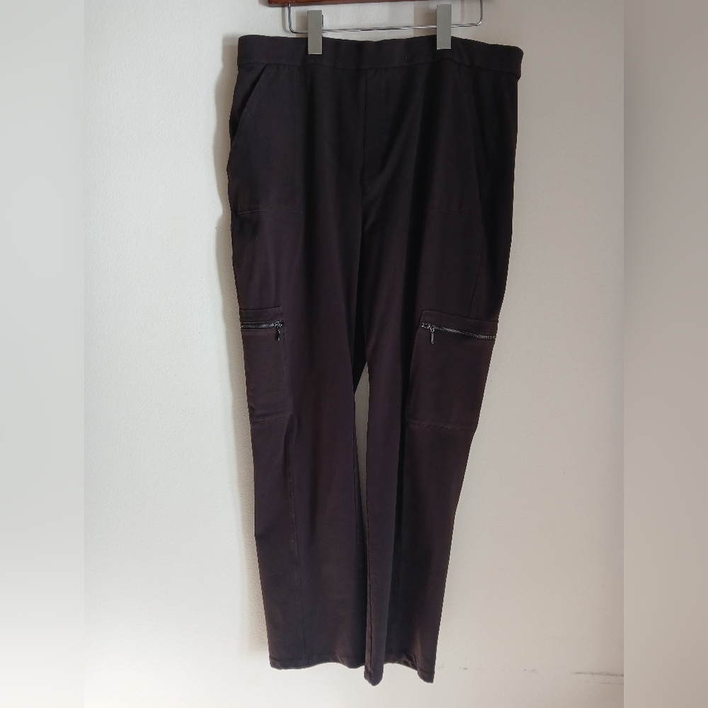 Susan Graver Weekend Pants Brown Size Large